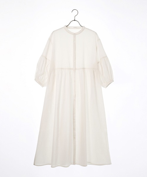 Honeys（ハニーズ）の「バンドカラーワンピース（ワンピース・レディース・ブラック/ブラウン/カーキ/アイボリー/ダークオレンジ・S/M/L）」の9枚目の写真