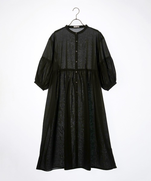 Honeys（ハニーズ）の「バンドカラーワンピース（ワンピース・レディース・ブラック/ブラウン/カーキ/アイボリー/ダークオレンジ・S/M/L）」の19枚目の写真