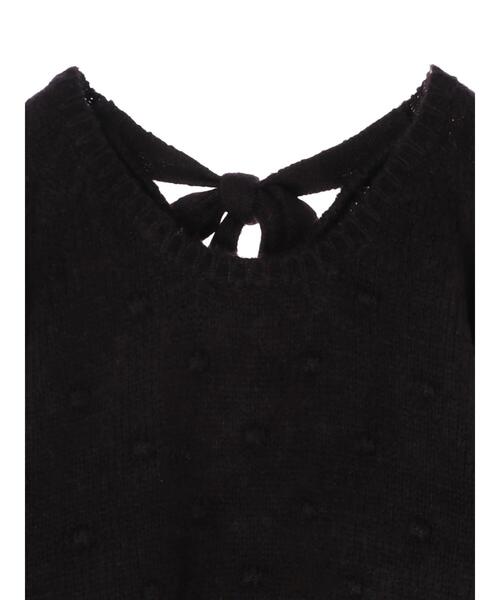 SLURR（スラ―）の「【マシンウォッシャブル】ぽこぽこドットニット（ニット/セーター・レディース・ブラック/オフホワイト・FREE）」の21枚目の写真