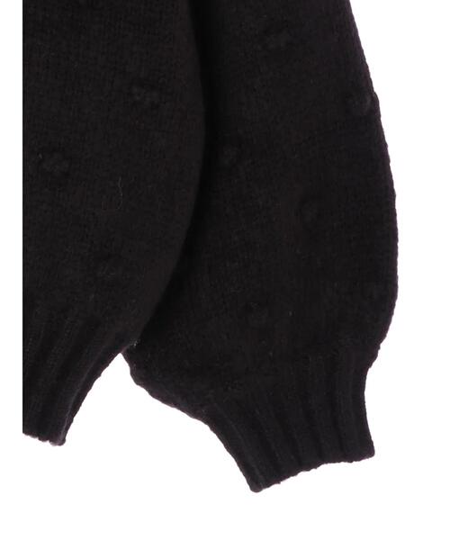 SLURR（スラ―）の「【マシンウォッシャブル】ぽこぽこドットニット（ニット/セーター・レディース・ブラック/オフホワイト・FREE）」の20枚目の写真