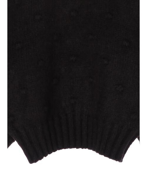 SLURR（スラ―）の「【マシンウォッシャブル】ぽこぽこドットニット（ニット/セーター・レディース・ブラック/オフホワイト・FREE）」の19枚目の写真