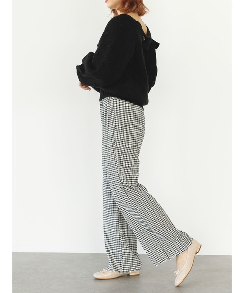 SLURR（スラ―）の「【マシンウォッシャブル】ぽこぽこドットニット（ニット/セーター・レディース・ブラック/オフホワイト・FREE）」の13枚目の写真