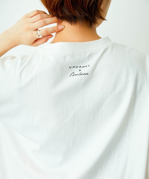 VACANCY（ヴァカンシー）の「【Aki Ishibashi×VACANCY】コラボイラストBIGTシャツ（Tシャツ/カットソー・レディース・ホワイト/オレンジ・FREE）」の19枚目の写真