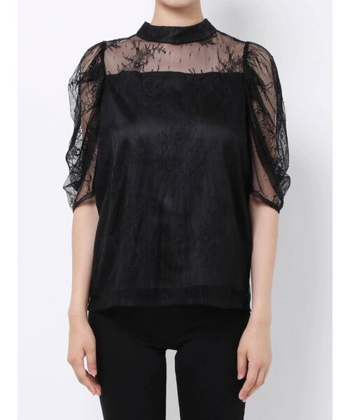 LAGUNAMOON（ラグナムーン）の「ショルダータックレースブラウス（シャツ/ブラウス・レディース・ホワイト/ブラック/ブラウン・FREE）」の4枚目の写真