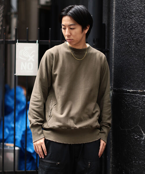 scair（スケアー）の「scair / Vintage スウェット（スウェット・メンズ・ブラック/オリーブ・4/3/2）」の2枚目の写真