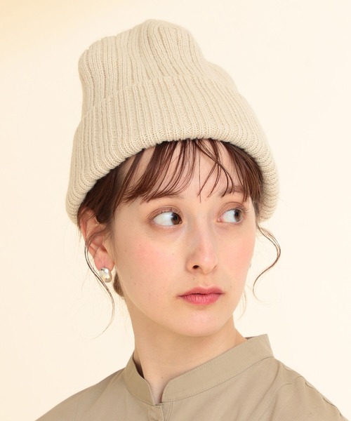 Ray BEAMS（レイビームス）の「Ray BEAMS / 太リブ ワッチキャップ（ニットキャップ/ビーニー・レディース・ブラック/ホワイト系その他/グリーン系その他・ONE SIZE）」の2枚目の写真