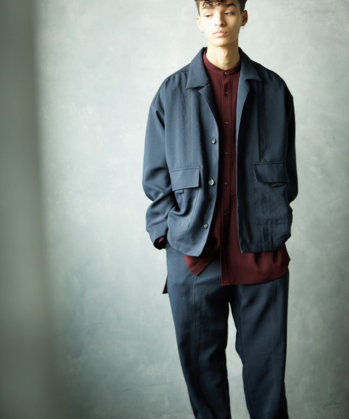 TAUPE(トープ)の「【TAUPE/トープ】 エアークロスエンブロイダリーパンツ(スラックス・メンズ・ネイビー/ブラウン・1/2)」の5枚目の写真