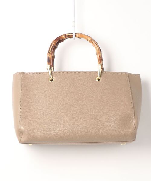 KATIE LOXTON（ケイティロクストン）の「【KATIE LOXTON】バンブートート（トートバッグ・レディース・ベージュ/ブラウン・FREE）」の3枚目の写真
