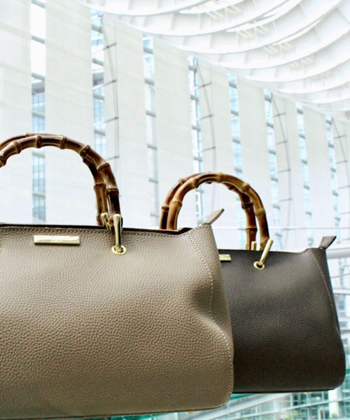 KATIE LOXTON（ケイティロクストン）の「【KATIE LOXTON】バンブートート（トートバッグ・レディース・ベージュ/ブラウン・FREE）」の7枚目の写真