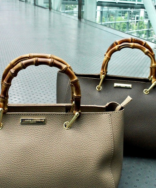 KATIE LOXTON（ケイティロクストン）の「【KATIE LOXTON】バンブートート（トートバッグ・レディース・ベージュ/ブラウン・FREE）」の12枚目の写真
