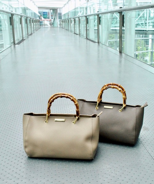 KATIE LOXTON（ケイティロクストン）の「【KATIE LOXTON】バンブートート（トートバッグ・レディース・ベージュ/ブラウン・FREE）」の10枚目の写真