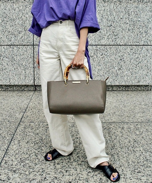 KATIE LOXTON（ケイティロクストン）の「【KATIE LOXTON】バンブートート（トートバッグ・レディース・ベージュ/ブラウン・FREE）」の16枚目の写真