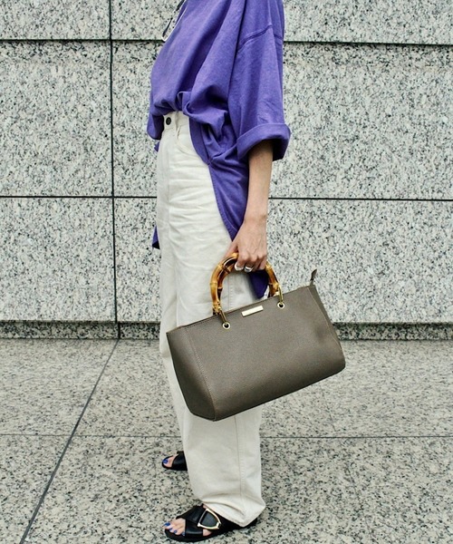 KATIE LOXTON（ケイティロクストン）の「【KATIE LOXTON】バンブートート（トートバッグ・レディース・ベージュ/ブラウン・FREE）」の17枚目の写真