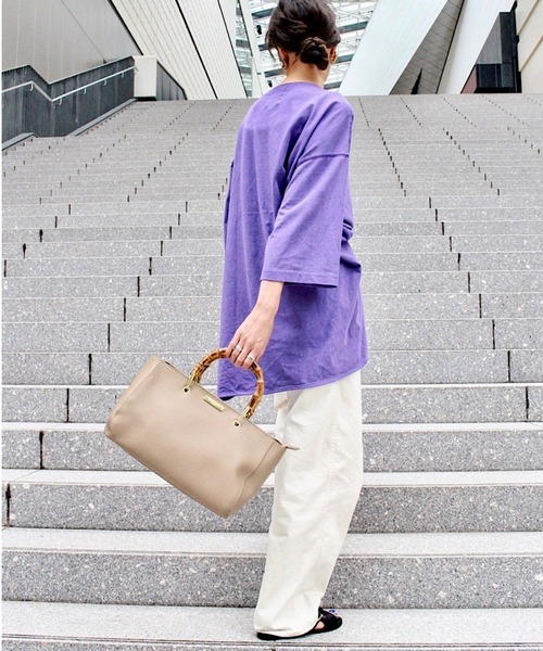 KATIE LOXTON（ケイティロクストン）の「【KATIE LOXTON】バンブートート（トートバッグ・レディース・ベージュ/ブラウン・FREE）」の14枚目の写真