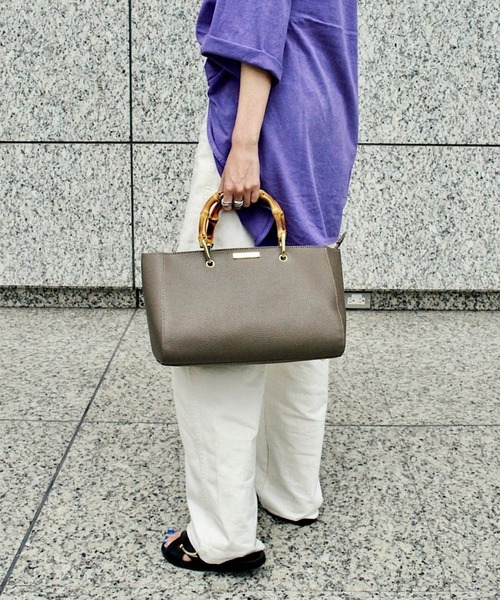 KATIE LOXTON（ケイティロクストン）の「【KATIE LOXTON】バンブートート（トートバッグ・レディース・ベージュ/ブラウン・FREE）」の18枚目の写真