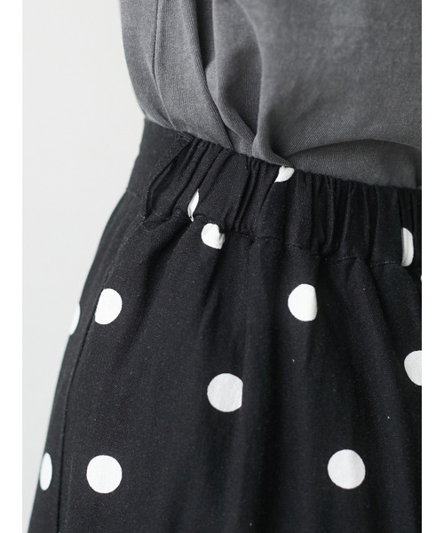 Sugar spoon(シュガースプーン)の「・SUGAR SPOON リネンドットマーメイドスカート*(スカート・レディース・ブラック/ベージュ・FREE)」の9枚目の写真