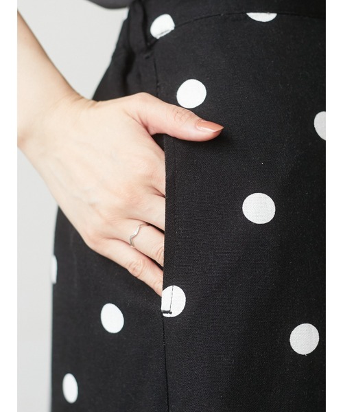 Sugar spoon(シュガースプーン)の「・SUGAR SPOON リネンドットマーメイドスカート*(スカート・レディース・ブラック/ベージュ・FREE)」の10枚目の写真