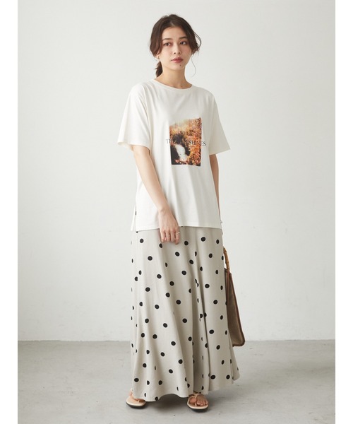 Sugar spoon(シュガースプーン)の「・SUGAR SPOON リネンドットマーメイドスカート*(スカート・レディース・ブラック/ベージュ・FREE)」の3枚目の写真