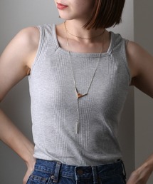 ElegChic（エレグシック）の「スクエアネックリブタンクトップ（タンクトップ）」