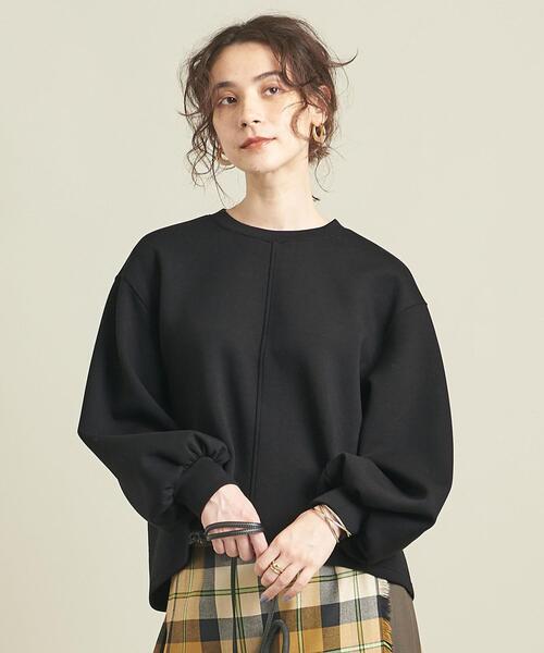BEAUTY&YOUTH UNITED ARROWS（ビューティーアンドユースユナイテッドアローズ）の「BY ダンボールクルーネック袖ボリュームプルオーバー ∴◆（Tシャツ/カットソー・レディース・ブラック/オフホワイト/コバルトブルー/モカ/その他3・FREE）」の3枚目の写真