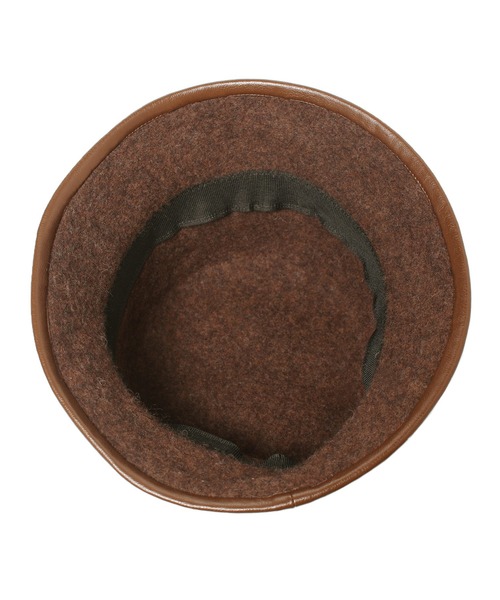 14+（イチヨンプラス）の「パイピングウールバケットハット（ハット・レディース・ブラック/ベージュ/ブラウン/オフホワイト・FREE/LARGE）」の6枚目の写真