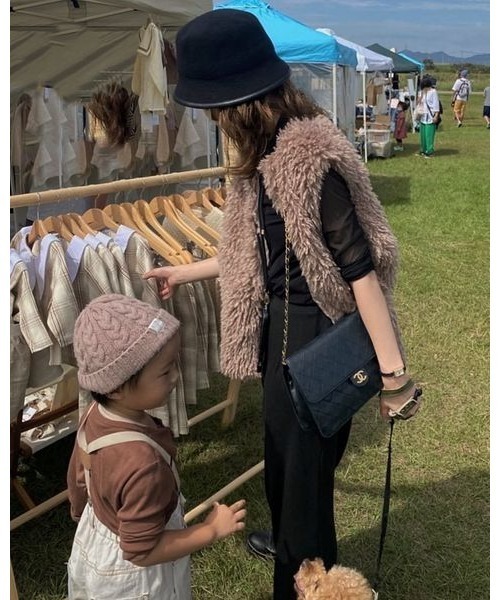 14+（イチヨンプラス）の「パイピングウールバケットハット（ハット・レディース・ブラック/ベージュ/ブラウン/オフホワイト・FREE/LARGE）」の13枚目の写真