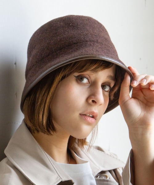 14+（イチヨンプラス）の「パイピングウールバケットハット（ハット・レディース・ブラック/ベージュ/ブラウン/オフホワイト・FREE/LARGE）」の18枚目の写真