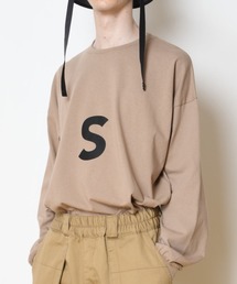 SUPERTHANKS | フロント＆バックプリントロゴクルーネックオーバーサイズロングTシャツ ビッグシルエットロンT(ユニセックス)(Tシャツ/カットソー)