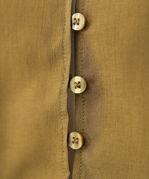 osharewalker（オシャレウォーカー）の「【廃盤】『ボザム切替スリットワンピース』（シャツワンピース・レディース・ブラック/パープル/オリーブ・FREE）」の9枚目の写真