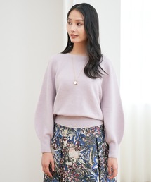 ANAYI | 【WEB限定カラー】紡毛ガーターパフスリーブ プルオーバー(ニット/セーター)