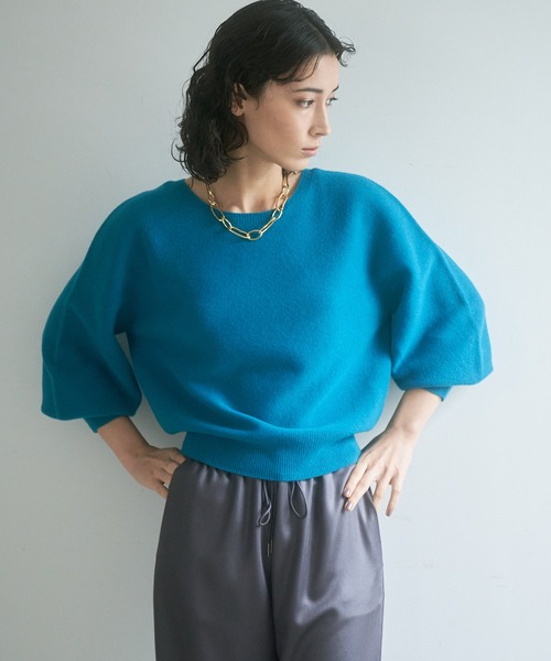 ANAYI（アナイ）の「【WEB限定カラー】紡毛ガーターパフスリーブ