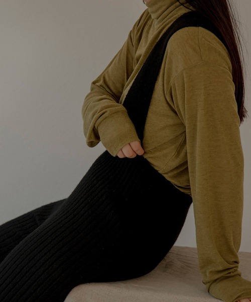 lawgy(ラウジー)の「one shoulder rib knit pants(その他パンツ・レディース・ブラック/ブラウン/グリーン・FREE)」の9枚目の写真