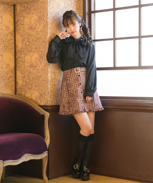 ROJITA(ロジータ)の「レースボンディング台形スカート(スカート・レディース・ブラック/グレー/アイボリー/ピンク系その他・FREE)」の13枚目の写真