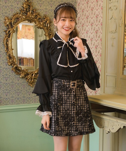 ROJITA(ロジータ)の「レースボンディング台形スカート(スカート・レディース・ブラック/グレー/アイボリー/ピンク系その他・FREE)」の18枚目の写真