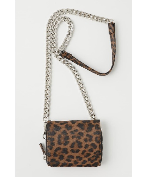 MOUSSY(マウジー)の「THICK CHAIN MINI ウォレット(ショルダーバッグ・レディース・アイボリー/ブラック/ブラウン系その他・FREE)」の14枚目の写真