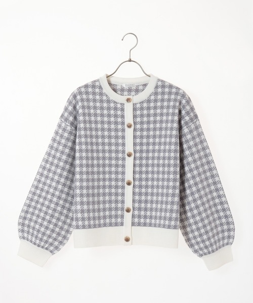 Honeys(ハニーズ)の「チェック柄カーデ(カーディガン/ボレロ・レディース・ブラック/ピンク/サックスブルー/ベージュ・S/M/L)」の12枚目の写真