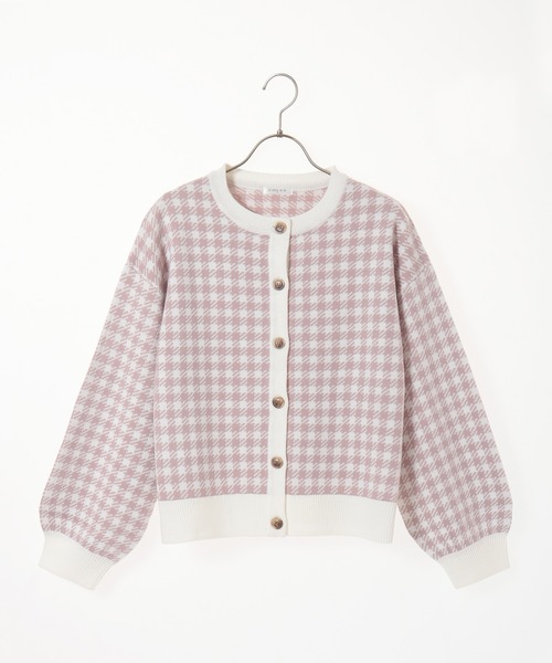 Honeys(ハニーズ)の「チェック柄カーデ(カーディガン/ボレロ・レディース・ブラック/ピンク/サックスブルー/ベージュ・S/M/L)」の18枚目の写真