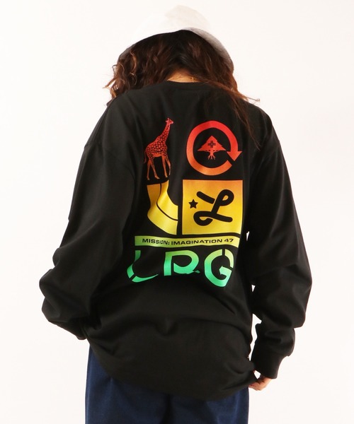 LRG（エルアールジー）の「LRG ロゴプリントロンT（Tシャツ/カットソー・メンズ・ブラック/カモフラージュ/ブラック系その他・2XL/M/XL/L）」の3枚目の写真