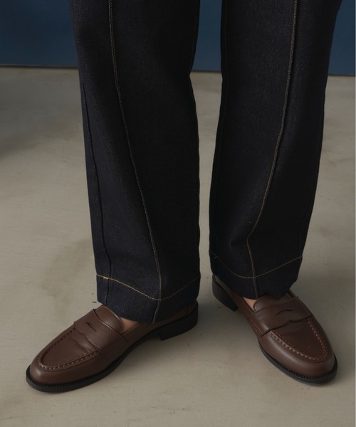 Aunt Marie's（アントマリーズ）の「センタープリーツデニムパンツ / 低身長向けＳサイズ有（デニムパンツ・レディース・ブラック/ネイビー・SMALL/FREE）」の18枚目の写真