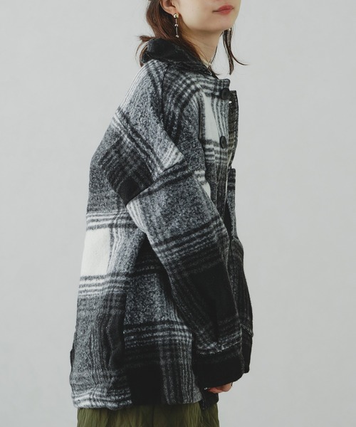 acro(アクロ)の「マストトレンド オーバーサイズ チェック柄アウター/AC1182(その他アウター・レディース・ブラウン/ブラック・フリ-)」の16枚目の写真