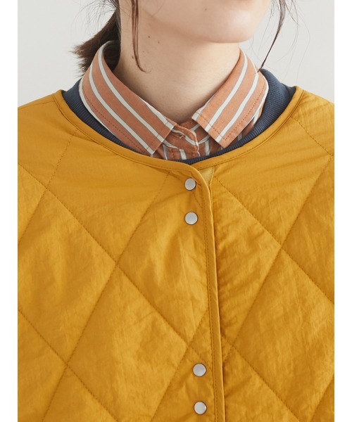Green　Parks（グリーンパークス）の「キルトショートブルゾン＊（ブルゾン・レディース・カーキ/イエロー/ライトベージュ/ブラック・FREE）」の17枚目の写真