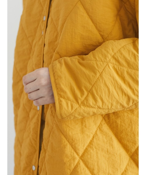 Green　Parks（グリーンパークス）の「キルトショートブルゾン＊（ブルゾン・レディース・カーキ/イエロー/ライトベージュ/ブラック・FREE）」の9枚目の写真