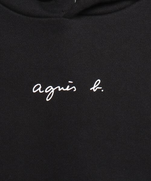 agnes b.（アニエスベー）の「WEB限定 S179 E SWEAT キッズ ロゴパーカー（パーカー・キッズ・ブラック・4YEAR/6YEAR/8YEAR/10YEAR/12YEAR）」の3枚目の写真