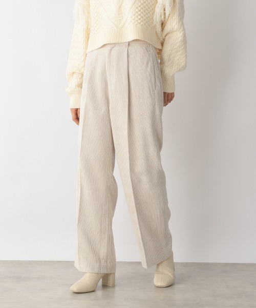 LOWRYS FARM（ローリーズファーム）の「ソフトコーデュロイパンツ　229750（その他パンツ・レディース・チャコールグレー/ダークブラウン/グリーン/アイボリー・MEDIUM/LARGE）」の2枚目の写真
