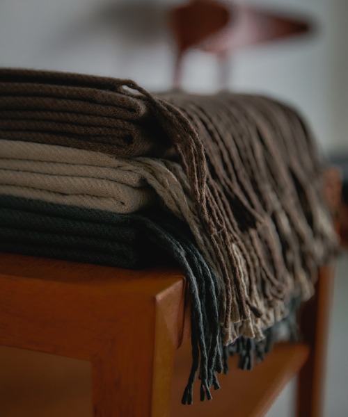 nowm(ノウム)の「【nowm】LONG MUFFLER / 大判マフラー(マフラー・メンズ・ブラック系その他/ブラウン系その他/グレイッシュベージュ・FREE)」の19枚目の写真