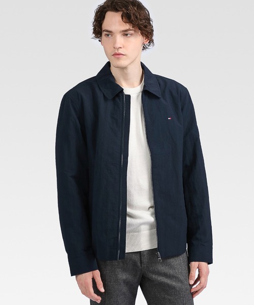 TOMMY HILFIGER(トミーヒルフィガー)の「ナイロンジップアップジャケット(ブルゾン・メンズ・ブラック/ネイビー・SMALL/MEDIUM/LARGE/X-LARGE)」の1枚目の写真