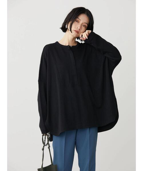 AMERICAN HOLIC（アメリカンホリック）の「シャツディテールポンチプルオーバー（Tシャツ/カットソー・レディース・ブラック/キャメル・M/L）」の13枚目の写真