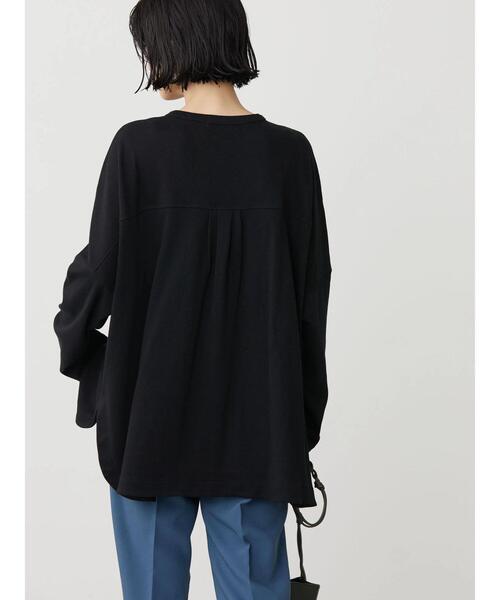 AMERICAN HOLIC（アメリカンホリック）の「シャツディテールポンチプルオーバー（Tシャツ/カットソー・レディース・ブラック/キャメル・M/L）」の4枚目の写真