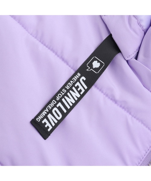 【新品】JENNI LOVE 紫 中綿ダウン ファー付き140cm JENNI love（ジェニィラブ）の「ファーフード付き中綿コート（ダウン