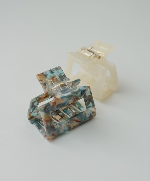 mystic(ミスティック)の「マーブルヘアクリップ(バレッタ/ヘアクリップ・レディース・オフホワイト/ブルー・ONE SIZE)」の6枚目の写真